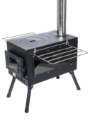 Tent Stove Glass Door F&S Sta. Black