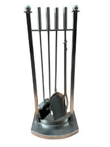 Companion Set Modern 5 Pce. Sat. Nickel